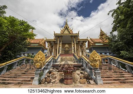 Wat Samrong Knong; Battambang, Cambodia View Large Photo Image Stock Photograph - Wat Samrong Knong; Battambang, Cambodia. Fotosearch