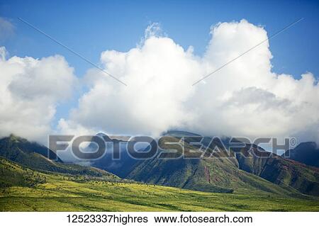 West Maui Mountains viewed from an area near Olowalu; Maui, Hawaii, United States of America View Large Photo Image Stock Photograph - West Maui Mountains viewed from an area near Olowalu; Maui, Hawaii, United States of America. Fotosearch
