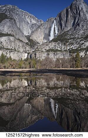 Yosemite Falls, Yosemite Valley in winter, Yosemite National Park; California, United States of America View Large Photo Image Stock Photograph - Yosemite Falls, Yosemite Valley in winter, Yosemite National Park; California, United States of America. Fotosearch