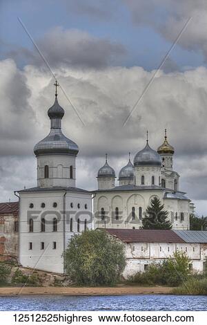 Stock Photograph - Zverin Monastery; Veliky Novgorod, Novgorod Oblast, Russia. Fotosearch