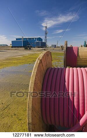 摄影图库 - 电力工厂, 建筑物, prudhoe 海湾, 北极, 阿拉斯加, 美国