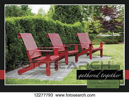 3 red chairs at Fleetwood Public Park and Bible scripture; Surrey, British Columbia, Canada View Large Photo Image Stock Image - 3 red chairs at Fleetwood Public Park and Bible scripture; Surrey, British Columbia, Canada. Fotosearch