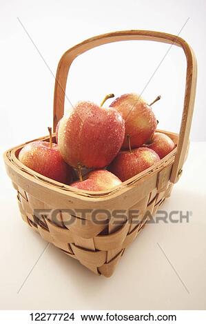 Apples with water droplets in a basket; Edmonton, Alberta, Canada View Large Photo Image Picture - Apples with water droplets in a basket; Edmonton, Alberta, Canada. Fotosearch