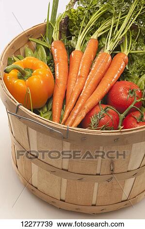Basket of vegetables; Edmonton, Alberta, Canada View Large Photo Image Stock Photo - Basket of vegetables; Edmonton, Alberta, Canada. Fotosearch