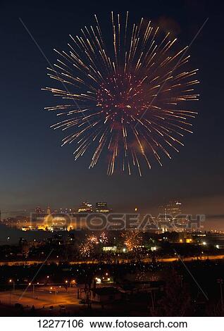 Fireworks; Edmonton, Alberta, Canada View Large Photo Image Stock Photograph - Fireworks; Edmonton, Alberta, Canada. Fotosearch