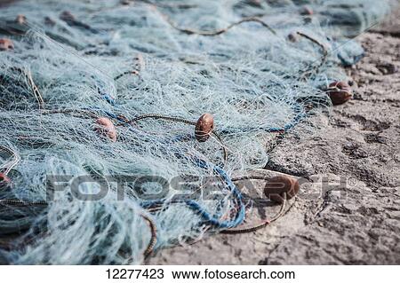 Stock Image - Fishing net; Positano, Italy. Fotosearch