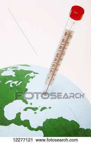 Globe with thermometer; Edmonton, Alberta, Canada View Large Photo Image Stock Image - Globe with thermometer; Edmonton, Alberta, Canada. Fotosearch