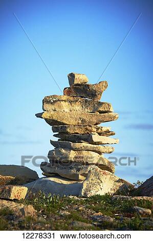 Inukshuk; Cambridge Bay, Nunavut, Canada View Large Photo Image Stock Image - Inukshuk; Cambridge Bay, Nunavut, Canada. Fotosearch