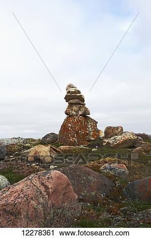 Inukshuk, Western Arm, near Cambridge Bay; Nunavut, Canada View Large Photo Image Stock Image - Inukshuk, Western Arm, near Cambridge Bay; Nunavut, Canada. Fotosearch