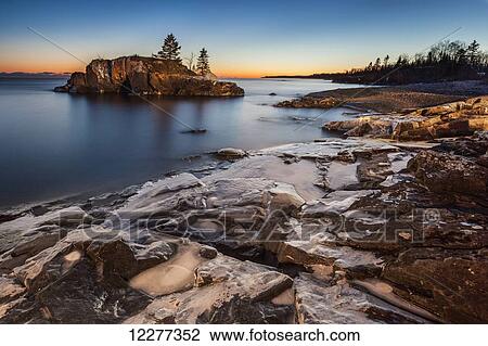 Lake Superior at dusk; Thunder Bay, Ontario, Canada View Large Photo Image Stock Image - Lake Superior at dusk; Thunder Bay, Ontario, Canada. Fotosearch
