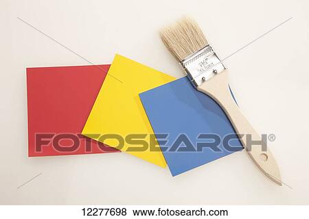 Paint brush with colour swatches; Edmonton, Alberta, Canada View Large Photo Image Stock Photo - Paint brush with colour swatches; Edmonton, Alberta, Canada. Fotosearch