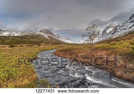 Powerline Pass Valley in Chugach State Park on a summer day in Southcentral Alaska, HDR View Large Photo Image Stock Image - Powerline Pass Valley in Chugach State Park on a summer day in Southcentral Alaska, HDR. Fotosearch