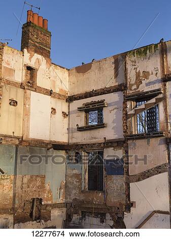 Shell of an old building; London, England View Large Photo Image Picture - Shell of an old building; London, England. Fotosearch