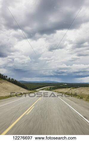 The Alaska Highway, north of Watson Lake, Yukon Territory, Canada, Summer View Large Photo Image Stock Photo - The Alaska Highway, north of Watson Lake, Yukon Territory, Canada, Summer. Fotosearch