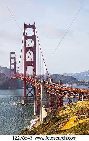 Stock Image - View of the Golden Gate Bridge from Fort Point; San Francisco, California, United States of America. Fotosearch