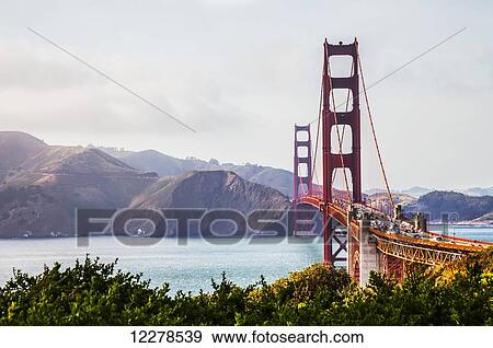 Stock Photo - View of the Golden Gate Bridge from Fort Point; San Francisco, California, United States of America. Fotosearch