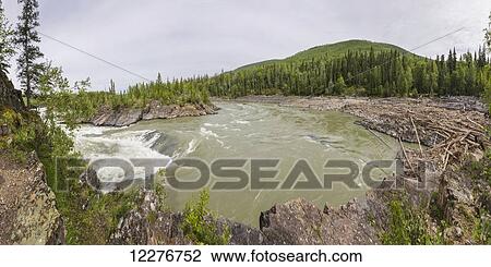 Whirlpool Canyon on the Liard River alongside the Alaska Highway, British Columbia, Canada, Summer, Panorama View Large Photo Image Stock Image - Whirlpool Canyon on the Liard River alongside the Alaska Highway, British Columbia, Canada, Summer, Panorama. Fotosearch