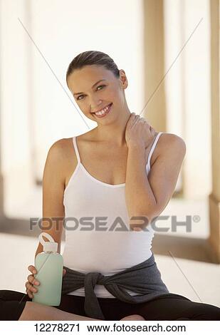 Young woman doing yoga; Hawaii, United States of America View Large Photo Image Stock Image - Young woman doing yoga; Hawaii, United States of America. Fotosearch