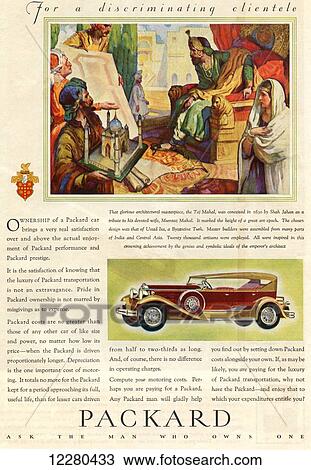 1930's American advertisement for a Packard Automobile. From The Literary Digest, published 1931. View Large Photo Image Stock Image - 1930's American advertisement for a Packard Automobile. From The Literary Digest, published 1931.. Fotosearch