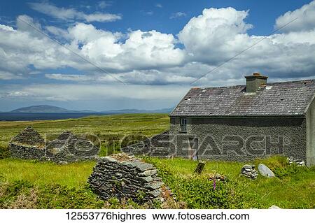 A house in Skellig Ring, Wild Atlantic Way; Valentia Island, Ireland View Large Photo Image Stock Photograph - A house in Skellig Ring, Wild Atlantic Way; Valentia Island, Ireland. Fotosearch