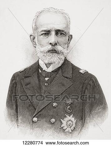 Picture - Admiral Patricio Montojo y Pasarón, 1839 – 1917. Spanish naval officer. From La Ilustracion Española y Americana, published 1892.. Fotosearch