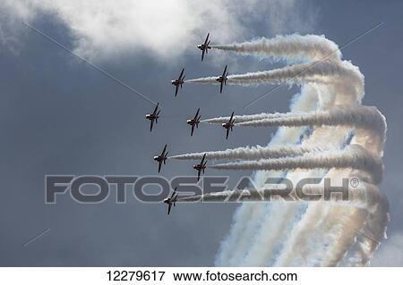 Airplanes flying in formation for an air show; Sunderland, Tyne and Wear, England View Large Photo Image Stock Photo - Airplanes flying in formation for an air show; Sunderland, Tyne and Wear, England. Fotosearch