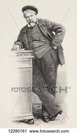 Alfred Grévin, 1827 -1892. 19th-century French caricaturist, sculptor, cartoonist, and designer of costumes and sets for popular theater. From La Ilustracion Española y Americana, published 1892. View Large Photo Image Stock Image - Alfred Grévin, 1827 -1892. 19th-century French caricaturist, sculptor, cartoonist, and designer of costumes and sets for popular theater. From La Ilustracion Española y Americana, published 1892.. Fotosearch