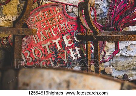 Antique pail and sign; Italy View Large Photo Image Stock Photograph - Antique pail and sign; Italy. Fotosearch