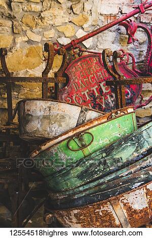 Antique pails and sign; Italy View Large Photo Image Stock Photograph - Antique pails and sign; Italy. Fotosearch