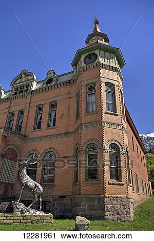 Stock Image - Benevolent and Protective Order of Elks building; Ouray, Colorado, United States of America. Fotosearch