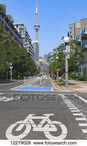 Bicycle path at Harbourfront; Toronto, Ontario, Canada View Large Photo Image Stock Photo - Bicycle path at Harbourfront; Toronto, Ontario, Canada. Fotosearch