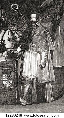 Stock Photo - Blessed Juan de Palafox y Mendoza, 1600 – 1659. Spanish archbishop. From La Ilustracion Española y Americana, published 1892.. Fotosearch