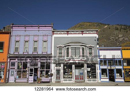Picture - Buildings along Main Street; Silverton, Colorado, United States of America. Fotosearch