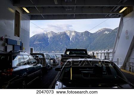 Car Deck On The Ferry From Bowen Island To Horseshoe Bay, Vancouver, British Columbia View Large Photo Image Stock Image - Car Deck On The Ferry From Bowen Island To Horseshoe Bay, Vancouver, British Columbia. Fotosearch