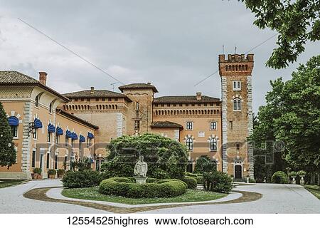 Castello di Spessa Golf and Country Club with circular driveway and garden; Spessa, Province of Pavia, Lombardy, Italy View Large Photo Image Stock Photograph - Castello di Spessa Golf and Country Club with circular driveway and garden; Spessa, Province of Pavia, Lombardy, Italy. Fotosearch