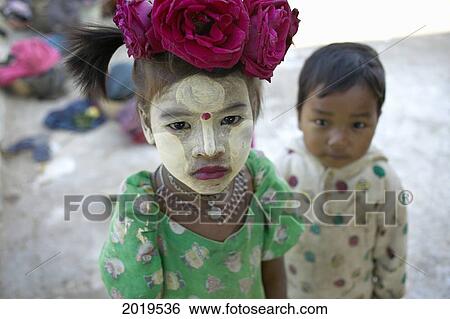 Stock Photograph - Children, Bagan, Myanmar (Burma). Fotosearch