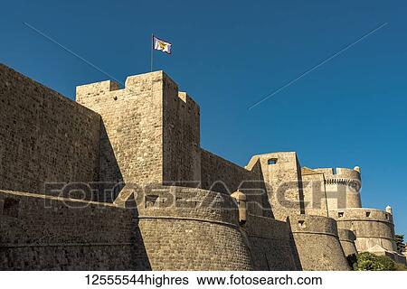 City walls; Dubrovnik, Dubrovnik-Neretva County, Croatia View Large Photo Image Stock Photograph - City walls; Dubrovnik, Dubrovnik-Neretva County, Croatia. Fotosearch