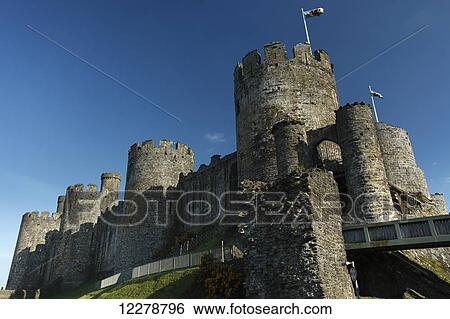 Conwy castle in Snowdonia region of North Wales; Wales View Large Photo Image Stock Photograph - Conwy castle in Snowdonia region of North Wales; Wales. Fotosearch