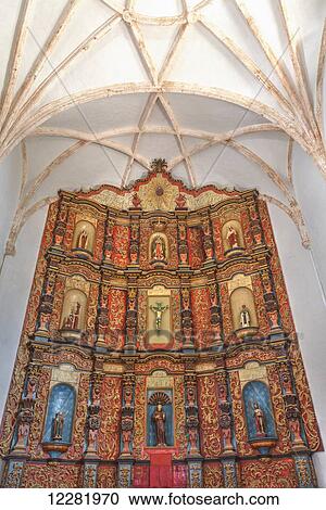 Decorative Apse, Church of San Bernadino de Siena and Convent of Sisal, founded in 1552; Valladolid, Yucatan, Mexico View Large Photo Image Stock Image - Decorative Apse, Church of San Bernadino de Siena and Convent of Sisal, founded in 1552; Valladolid, Yucatan, Mexico. Fotosearch