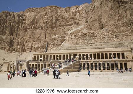 Deir-el-Bahri, Hatshepsut's Temple; Luxor, West Bank, Egypt View Large Photo Image Stock Photograph - Deir-el-Bahri, Hatshepsut's Temple; Luxor, West Bank, Egypt. Fotosearch