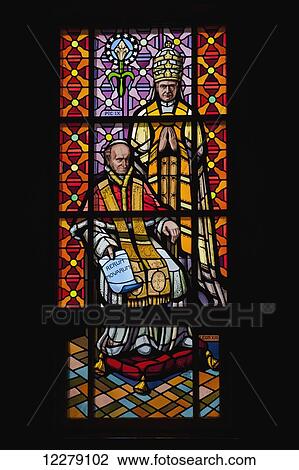 Detail of stained glass windows of Saint-Michel Basilica-Cathedral; Sherbrooke, Quebec, Canada View Large Photo Image Stock Image - Detail of stained glass windows of Saint-Michel Basilica-Cathedral; Sherbrooke, Quebec, Canada. Fotosearch