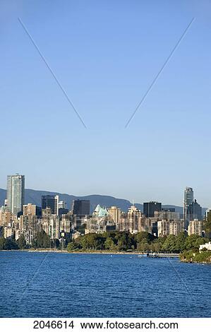 Downtown, Seen Across English Bay, Vancouver, British Columbia View Large Photo Image Picture - Downtown, Seen Across English Bay, Vancouver, British Columbia. Fotosearch