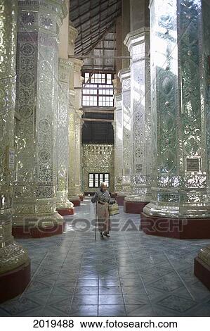 Elderly Woman Inside A Temple, Mandalay, Myanmar (Burma) View Large Photo Image Stock Photo - Elderly Woman Inside A Temple, Mandalay, Myanmar (Burma). Fotosearch