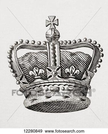 English crown. From an 18th century print View Large Photo Image Stock Photo - English crown. From an 18th century print. Fotosearch