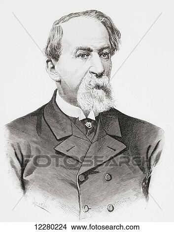 Picture - Enrico Cialdini, Duca di Gaeta, 1811 – 1892. Italian soldier, politician and diplomat. From La Ilustracion Española y Americana, published 1892.. Fotosearch