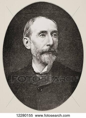 Stock Photography - Enrique Mélida y Alinari, 1838 -1892. Spanish artist and writer. From La Ilustracion Española y Americana, published 1892.. Fotosearch