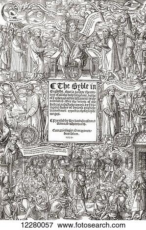 Facsimile of the title page of the Great Bible, also called Cromwell's Bible, 1539. From The Century Edition of Cassell's History of England, published 1901. View Large Photo Image Stock Photo - Facsimile of the title page of the Great Bible, also called Cromwell's Bible, 1539. From The Century Edition of Cassell's History of England, published 1901.. Fotosearch