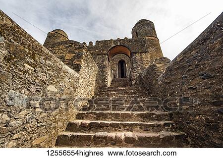 Fasilides Castle, founded by Emperor Fasilides in the 17th century, Fasil Ghebbi (Royal Enclosure); Gondar, Amhara Region, Ethiopia View Large Photo Image Stock Photograph - Fasilides Castle, founded by Emperor Fasilides in the 17th century, Fasil Ghebbi (Royal Enclosure); Gondar, Amhara Region, Ethiopia. Fotosearch