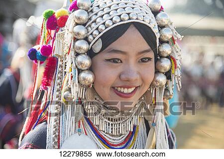 Female dancer at annual Akka Festival; Kentung, Myanmar View Large Photo Image Stock Photography - Female dancer at annual Akka Festival; Kentung, Myanmar. Fotosearch
