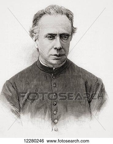 Stock Photograph - Fidel Fita Colomé, 1835 - 1918. Spanish archaeologist, epigraphist and philologist. From La Ilustracion Española y Americana, published 1892.. Fotosearch